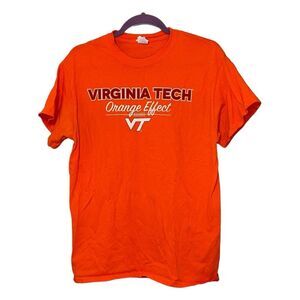 Virginia Tech Graphic Tee Shirt Orange Maroon Hokie Nation College Football